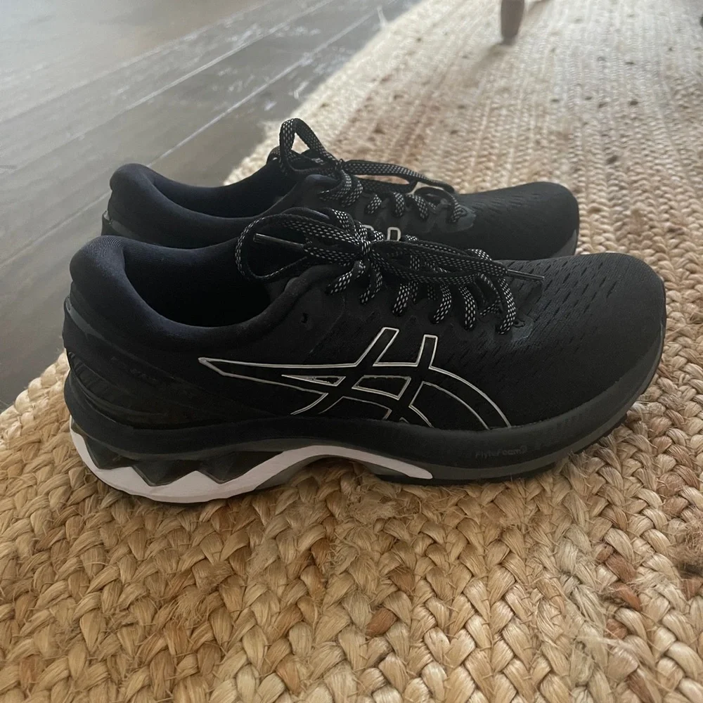 Asics Black and White Running Sneakers